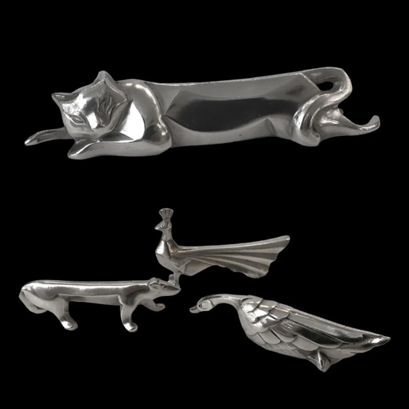 Porte-couteaux en forme d'animaux Art D&eacute;co Sandoz Gallia 