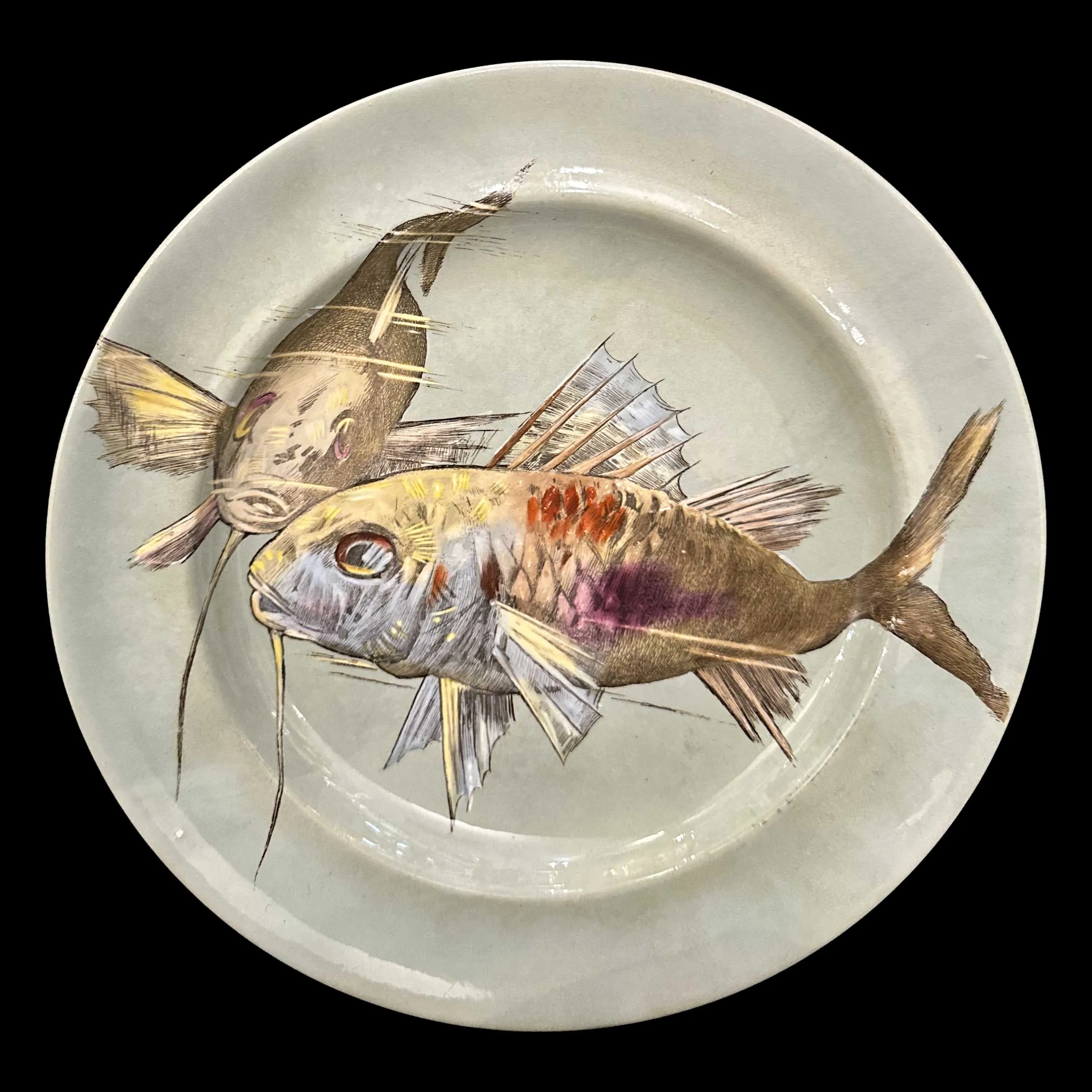 Assiette du service Aquarium, faïence, manufacture de Minton, circa 1900