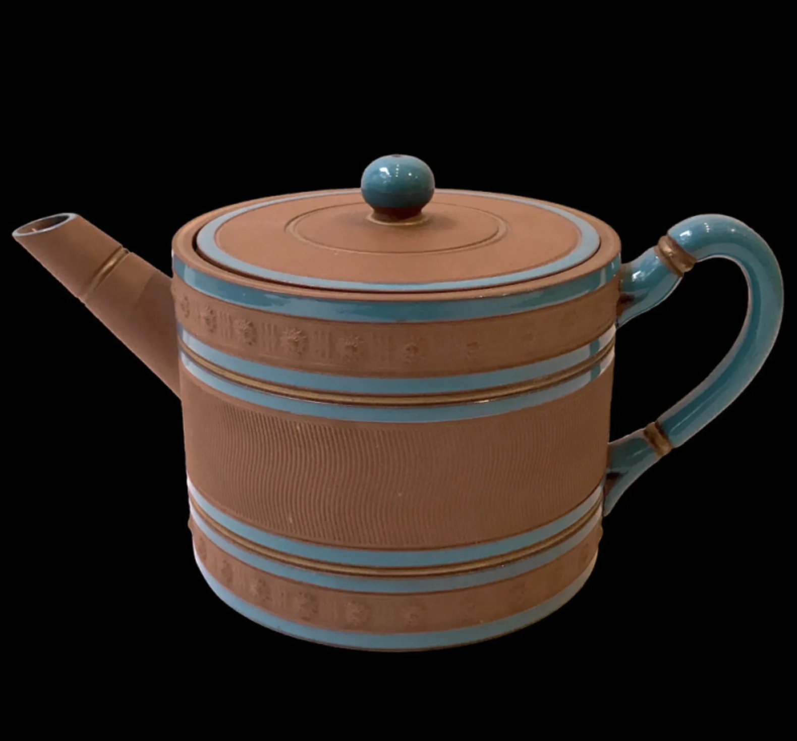 Th&eacute;i&egrave;re en terre cuite partiellement &eacute;maill&eacute;e attribu&eacute;e &agrave; Christopher Dresser pour Watcombe Torquay, circa 1880