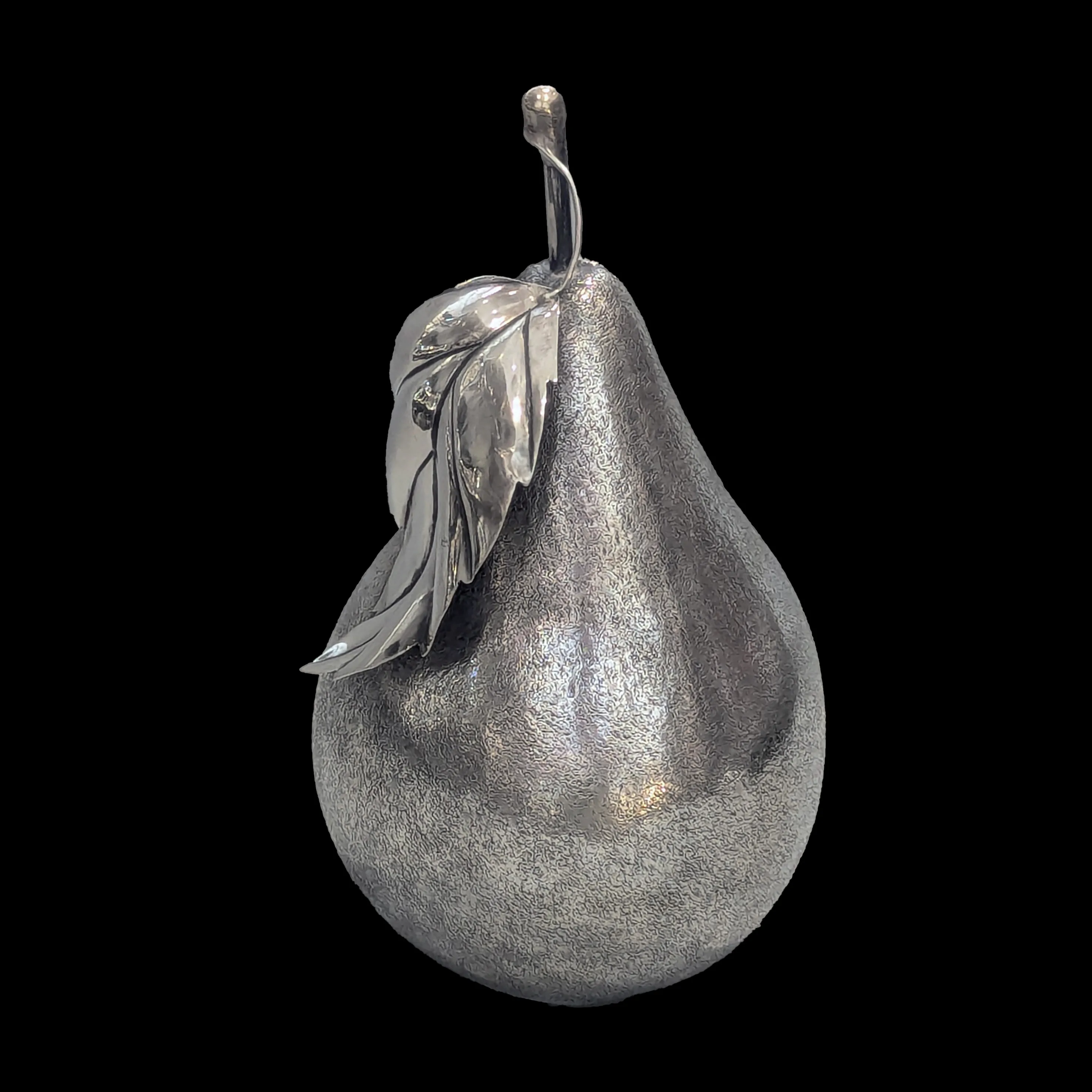 Briquet de table en forme de poire en argent Buccellati