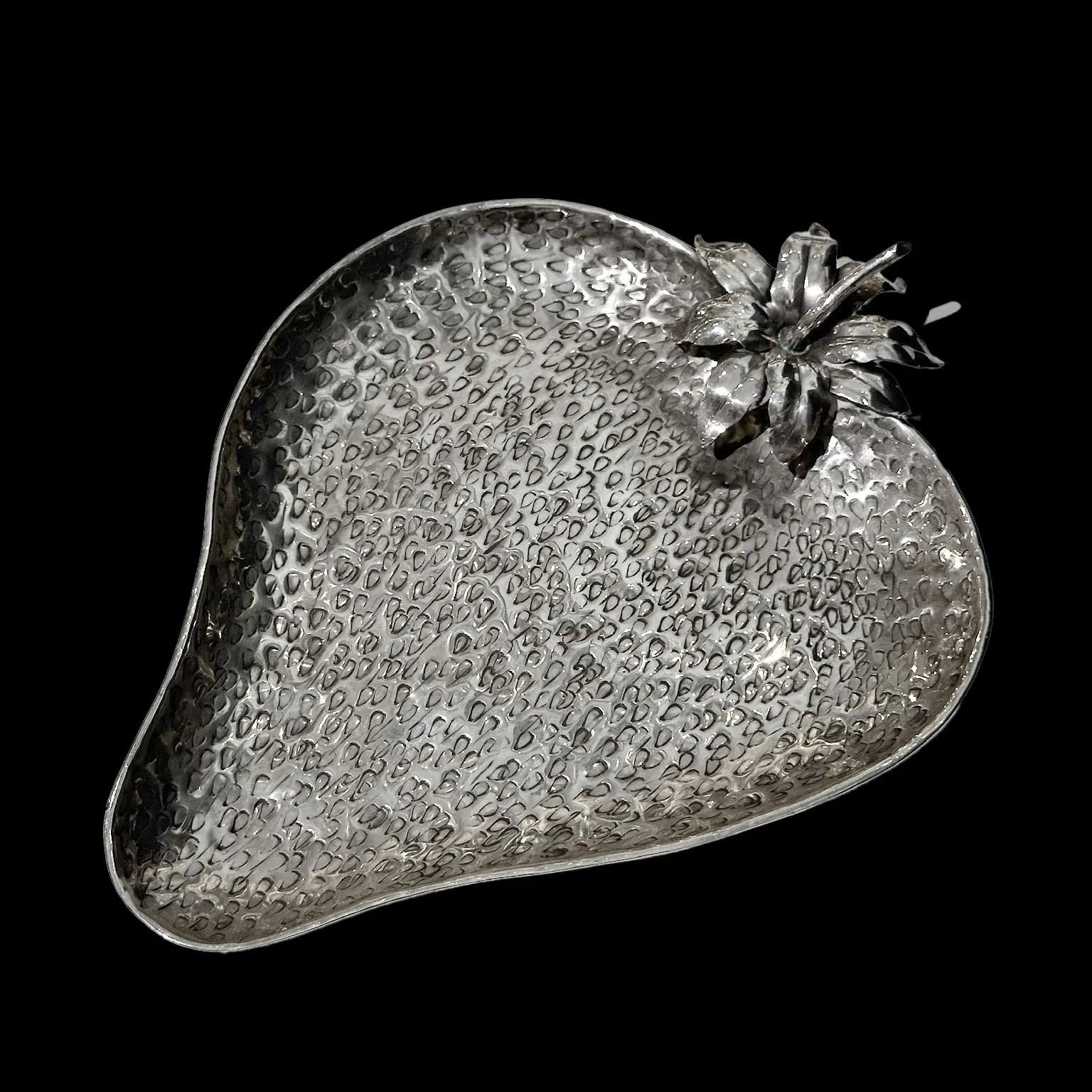 Plateau en forme de fraise argent Buccellati